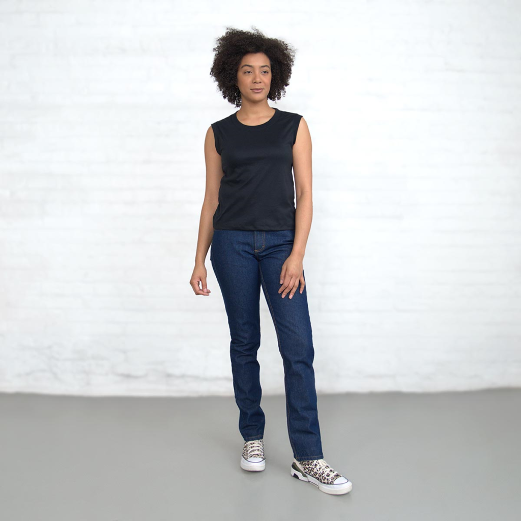 Sleeveless Crop - Black Cotton