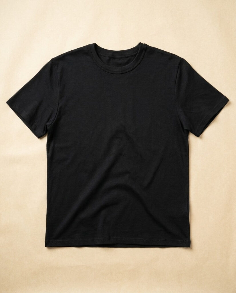 Black Cotton Tee